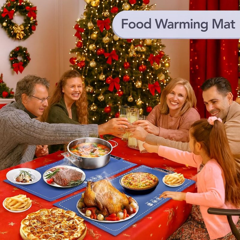 2-Pack Food Warming Mats for Countertop, Electric Roll-Up Silicone Heating Pads, 3 Temps, Timer & Child Lock, Foldable Warming Tray for Buffet, Kitchen, Travel & Gifts