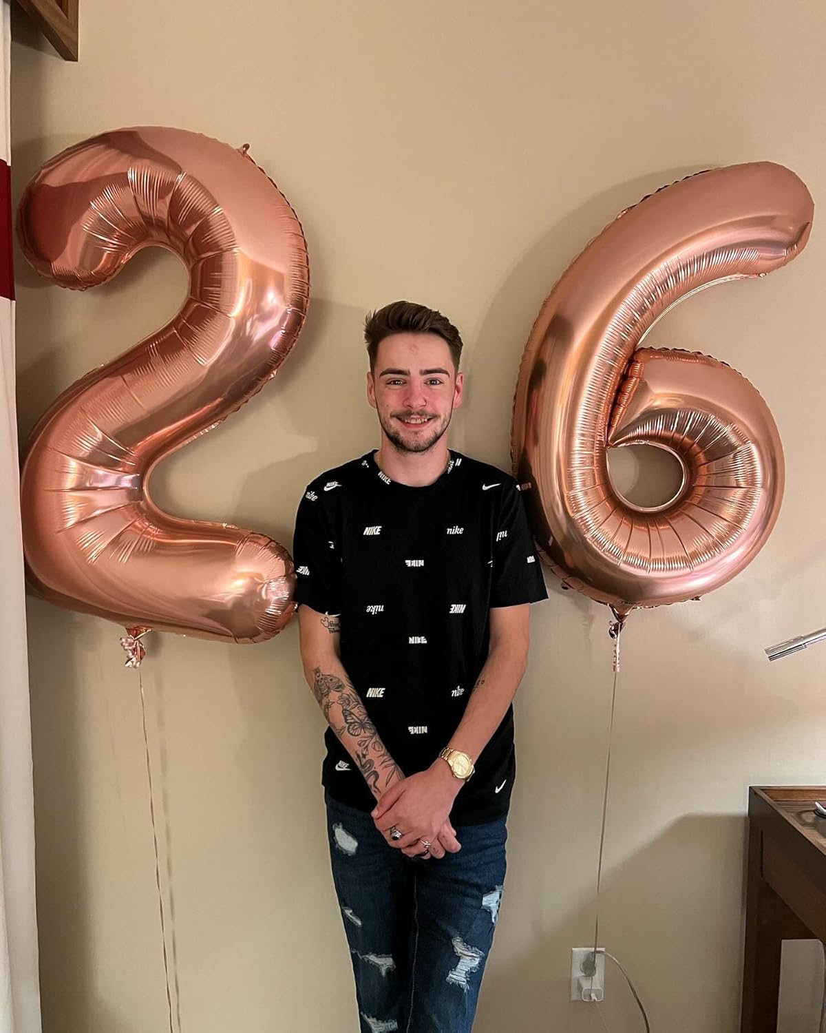 Rose Gold Number 16 Balloon - 40 Inch 16th Birthday Decoration for Girls & Boys