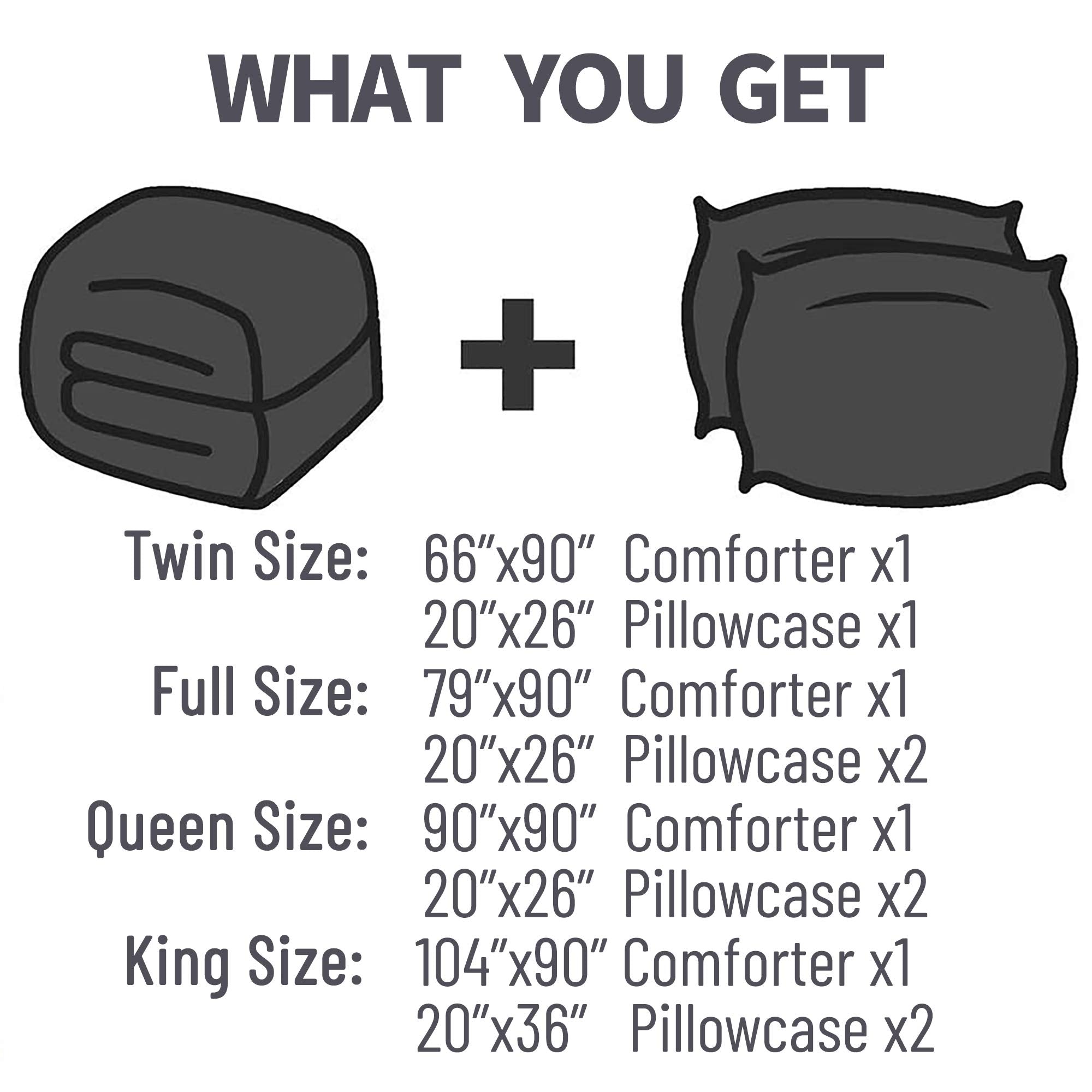 Andency Twin Comforter Set Blue (66x90 Inch), 2 Pieces Patchwork Striped Comforter Bed Sets for Boys, Soft Microfiber Down Alternative Comforter Bedding Set with Corner Loops