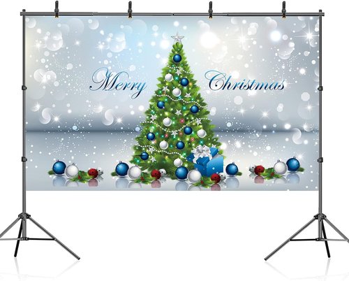 GOER 78-Inch Christmas Banner - Festive Party Decoration with Merry Christmas Design & Tree Print
