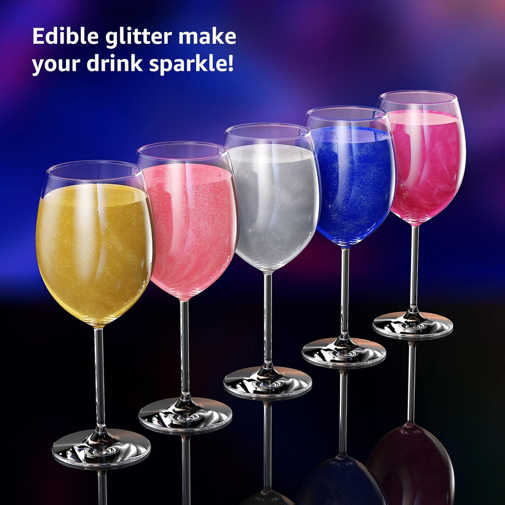 Skiennix Edible Glitter Spray - Food Grade Rose Gold Glitter for Drinks, Cakes, and Cupcakes
