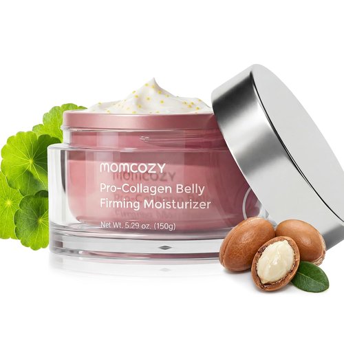 Momcozy Stretch Mark Cream - Pro-Collagen Belly Firming Moisturizer with Facial-Grade Peptides | 5.29 oz (150g)