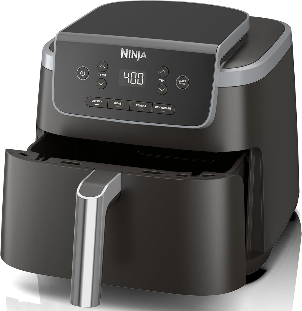 Ninja Air Fryer - 5 QT Capacity for 4lbs of Fries | 4-in-1 Pro Air Fry, Roast, Reheat, Dehydrate | 400°F Max Temp | 1750 Watts | Grey