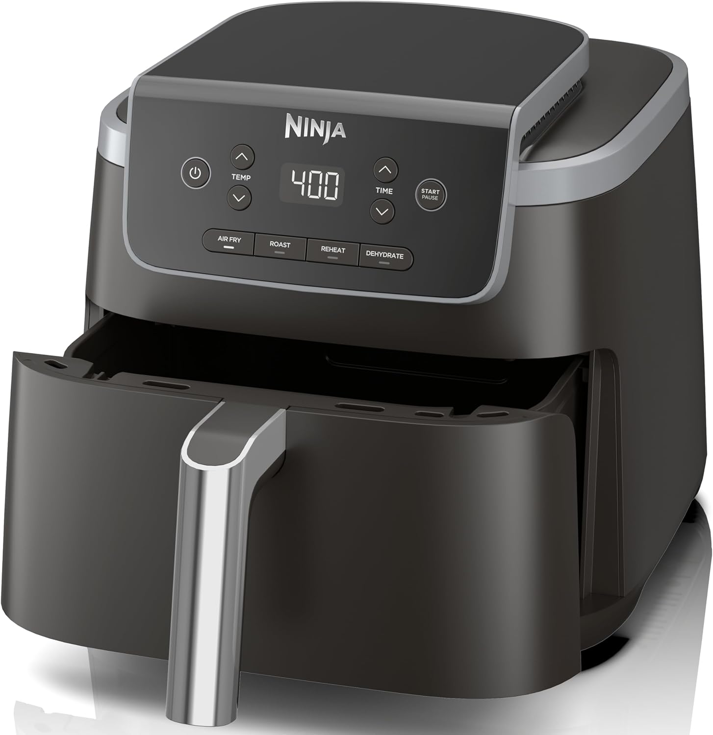 Ninja Air Fryer - 5 QT Capacity for 4lbs of Fries | 4-in-1 Pro Air Fry, Roast, Reheat, Dehydrate | 400°F Max Temp | 1750 Watts | Grey