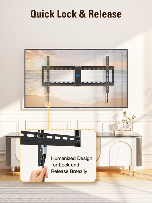 Mounting Dream Tilt TV Wall Mount - Universal Bracket for 42-84 Inch TVs | Low Profile Design, Max VESA 800x400mm, 132 LBS Capacity