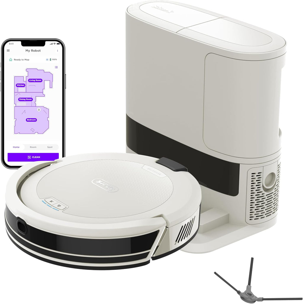 Shark Navigator Robot Vacuum - Powerful Suction & SmartPath Navigation | Self-Empty Base, White, AV2110S