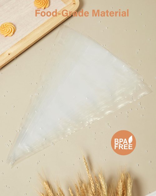 Kootek 16" Piping Bags (100Pcs), Disposable Pastry Bags Anti Burst Icing Frosting Bag Thick Cake Decorating Bags for Cookie, Cupcake, Candy, Baking Supplies Tools