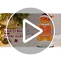 Pink Gingerbread Christmas Snow Globe Lantern with 8 Music Songs & 6H Timer - USB & Battery Operated Holiday Decor