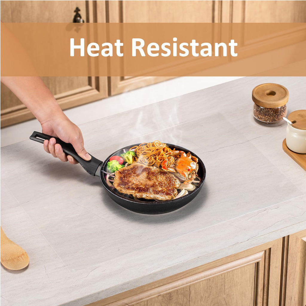 Clear Silicone Countertop Protector Mat, Non Slip & Heat Resistant Mats for Kitchen Countertop (47.2" X 23.6")