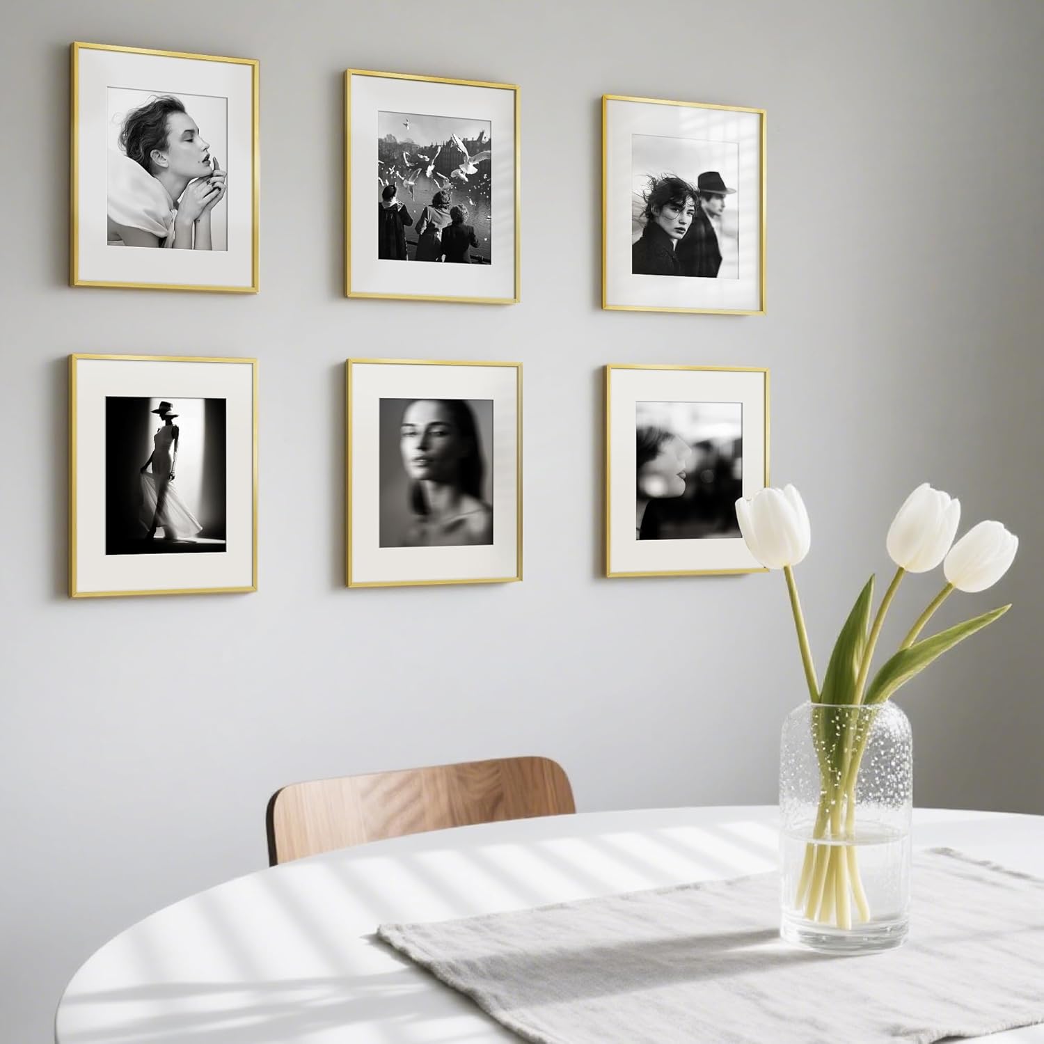 Upsimples Aluminum Picture Frame - Gold 11x14 for 8x10 Photos with Mat or 11x14 Without Mat | Wall Hanging Metal Frame with Acrylic Cover