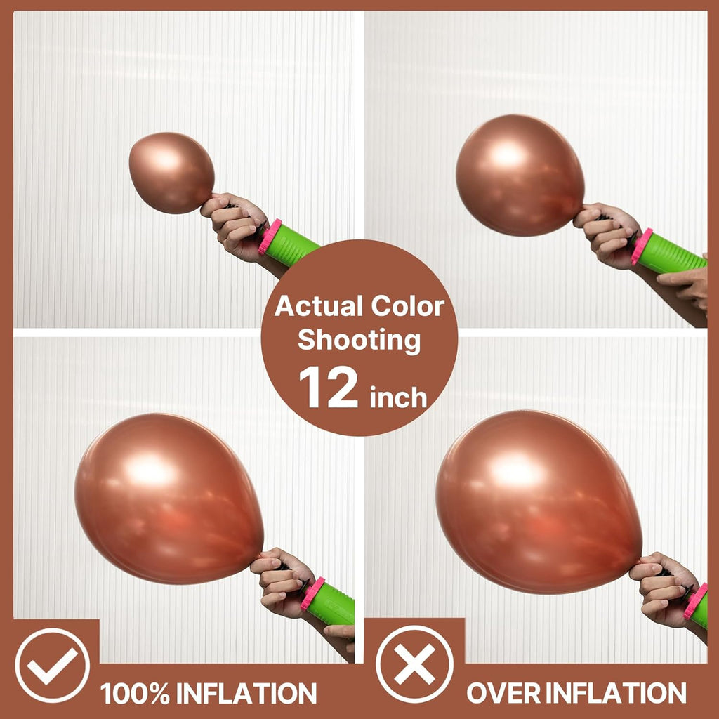 PartyWoo 12-Inch Balloons - 50 Pcs for Graduation, Wedding, Baby Shower & Birthday Decor | Brown