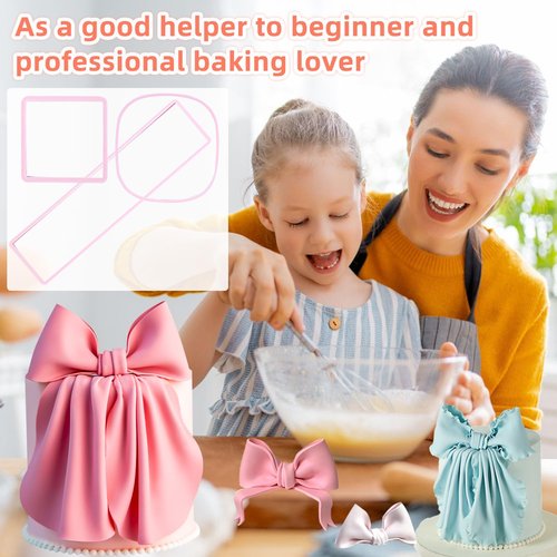 KALAIEN Bow Cookie Cutter Cut Bowknot Plastic Cutter Sets for Cake Cupcake Toppers Decoration