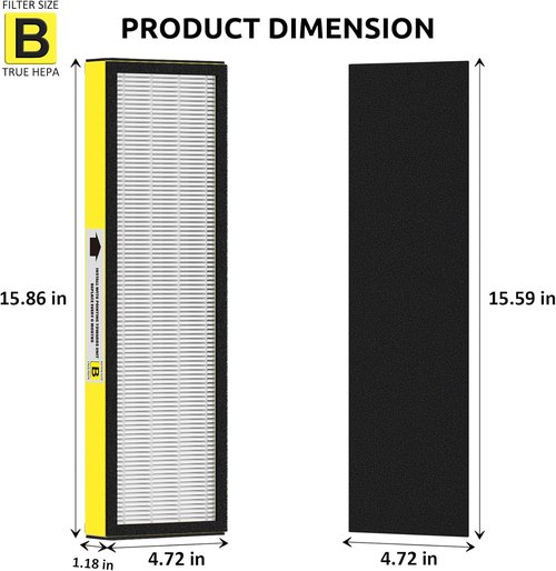Guardian Technologies FLT4825 HEPA Filter B - 3 True HEPA & 9 Carbon Filters for AC4825E, AC4300, AC4900, AC4850 Air Purifiers