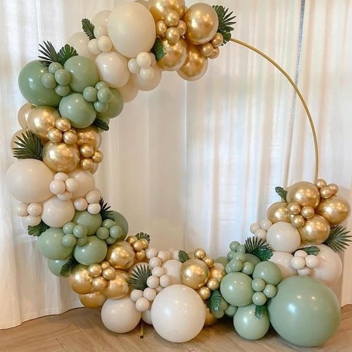 Awenztech Metallic Gold Balloons - 12-Inch Chrome Latex Balloons | 50-Pack for Weddings & Parties