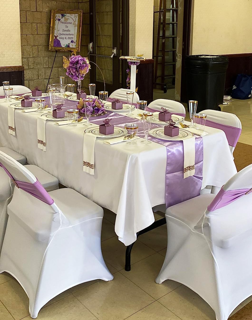 Skiennix Wedding Satin Table Runners - 10 Pack, 12 x 108 Inches, Perfect for Parties & Events - Yellow