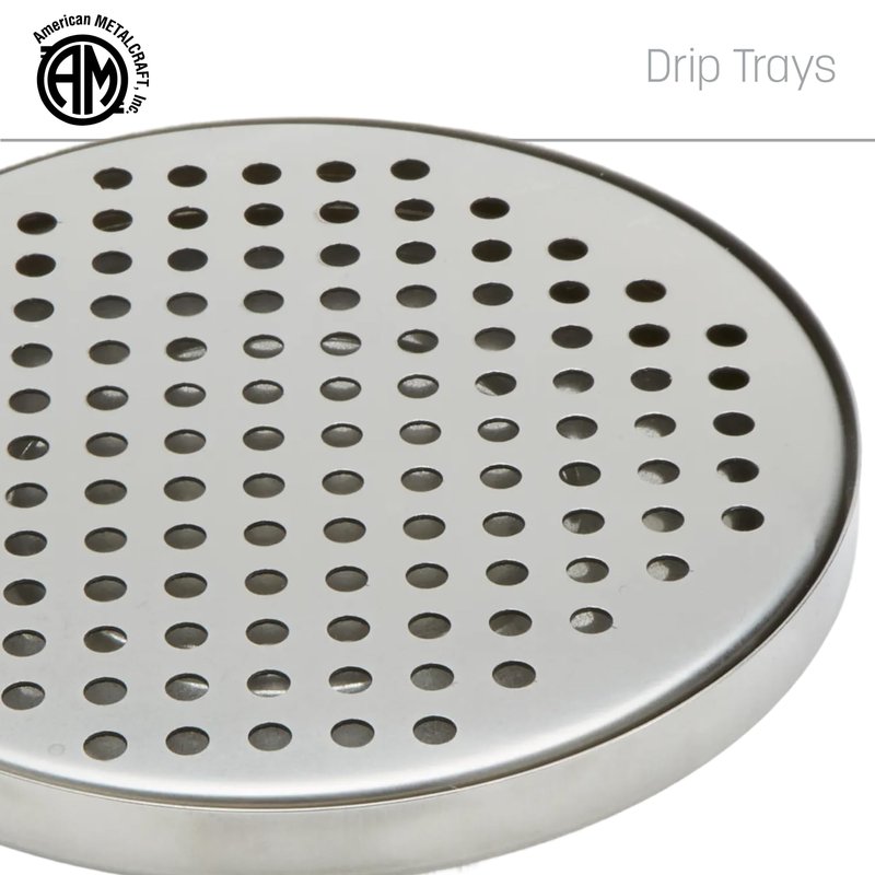 American Metalcraft DT3 Stainless Steel Drip Tray, Round, 5.5"L x 5.5"W x 0.37"H