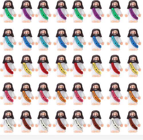 AKFAHOIF Mini Jesus Figurines - 40pcs Nativity Decor for Religious Gifts | Perfect for Christmas