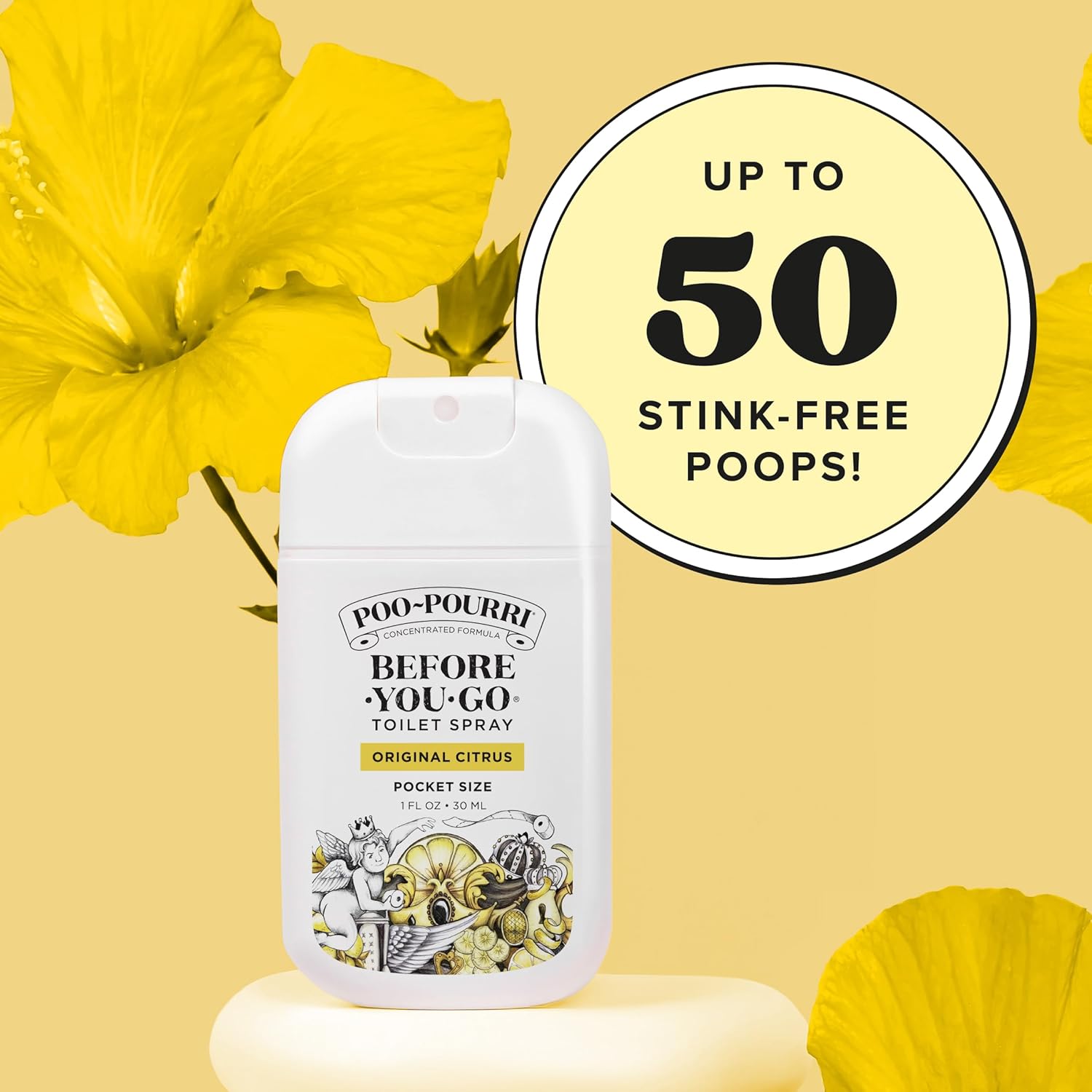Poo-Pourri Before-You-Go Toilet Spray Bundle - Original Citrus 2 Fl Oz & Travel Size 1 Fl Oz