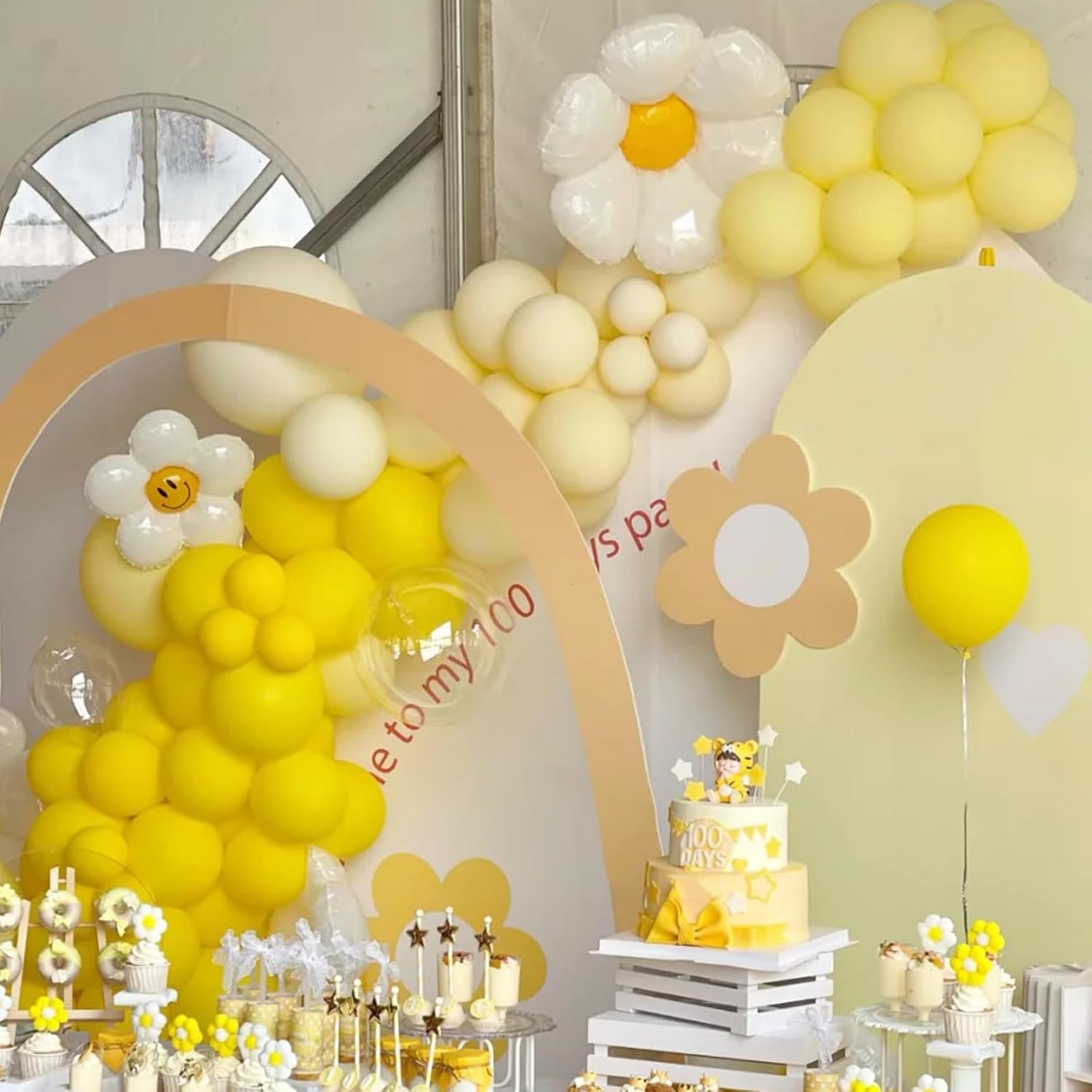 Voircoloria Lemon Yellow Balloon Garland Kit - 90 Pack of 18/12/10/5 Inch Balloons for Weddings, Graduations & Parties