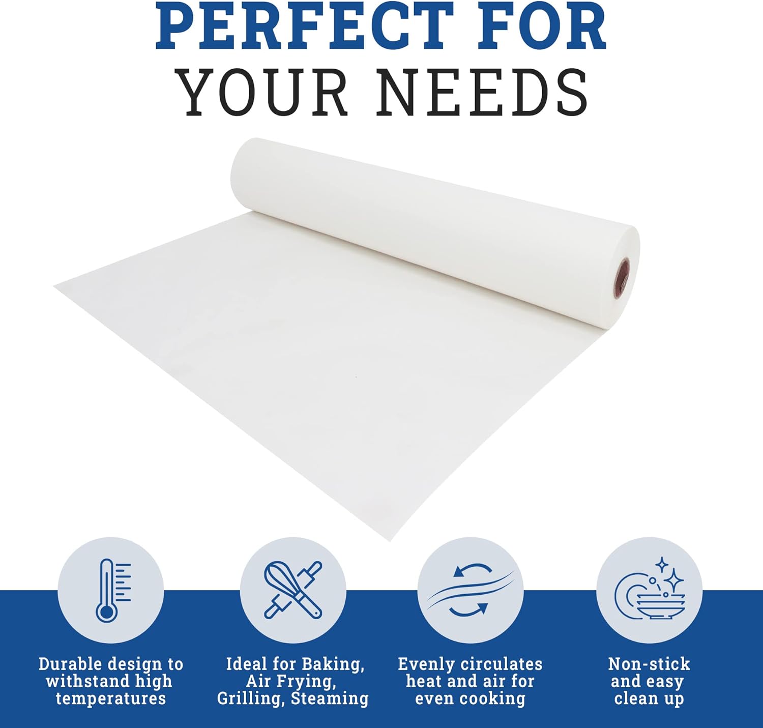Reli Parchment Paper Roll - Non-Stick Baking Liners with Dispenser Box | 15" x 250 ft | Food Grade for Grilling & Air Frying
