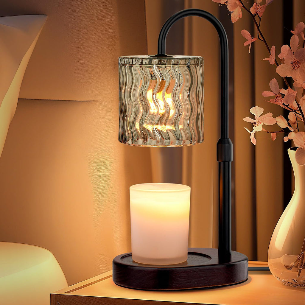 Skiennix Candle Warmer Lamp - Electric Timer & Dimmable Height Adjustable Burner for Scented Wax Melts