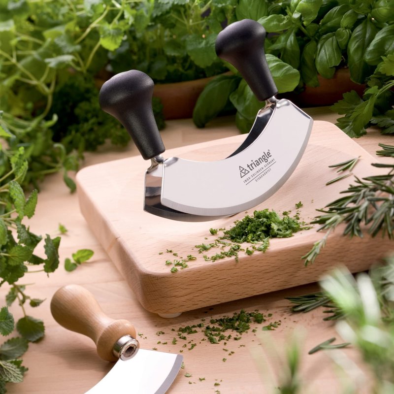 triangle Mezzaluna Cutting Board - Ideal for Chopping, Mincing & Dicing - Dishwasher Safe - Made in Germany