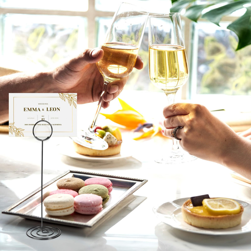 36pcs Table Number Holders,3 Size Place Card Holders Black Wire Photo Holder, Menu Memo Note Card Small Table Number Stands Picture Holder for Center Decoration Wedding Reception Party Birthday