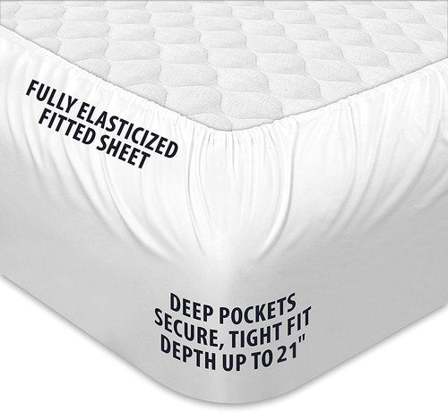 COONP Queen Mattress Topper - Extra Thick Cooling Pillowtop Pad with Deep Pocket Cotton Cover
