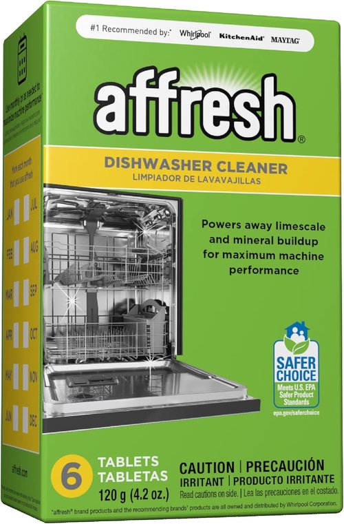 Affresh Dishwasher Cleaner - Removes Limescale & Odors | 6 Tablets for Sparkling Clean Dishes