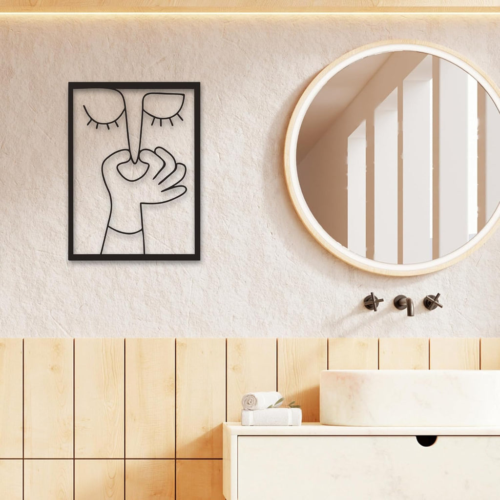 Xedatric Bathroom Wall Art - Funny Metal Decor for Restroom | Rust-Resistant 13.8x10.2 Inch