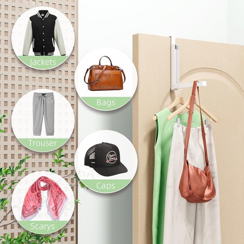 BAKON Folding Clothes Drying Rack - Over The Door Hanger for Compact Spaces | 2 Pack, Portable Design