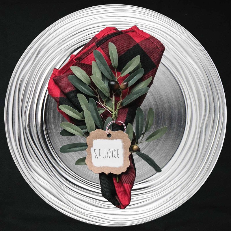 CAMOFOXIN 13 Inch Round Charger Plates, Set of 6, Dinner Chargers Bulk Wedding (Silver)