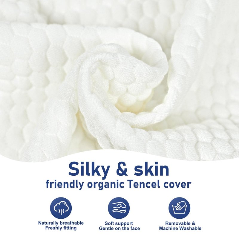 Talatex 2.7 inch Ultra Slim 100% Natural Premium Latex Ultra Thin Pillow, Flat Pillow for Stomach and Back Sleepers, Toddler Pillow Helps Cervical Neck Alignment and Deeper Sleep