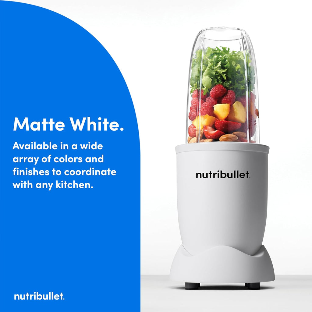 Nutribullet Pro Nutrient Extractor - 900W Power for Smoothies | Sleek Matte White Finish