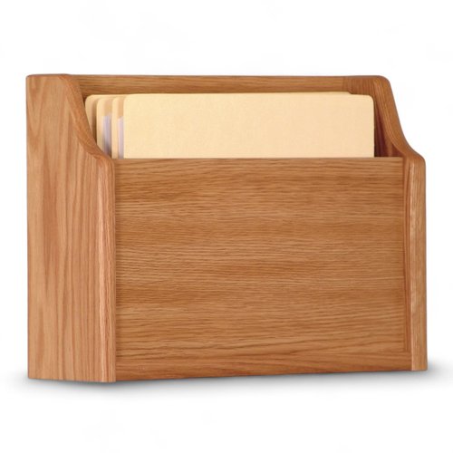 Wooden Mallet Deep Pocket File Holder, Letter Size, Light Oak