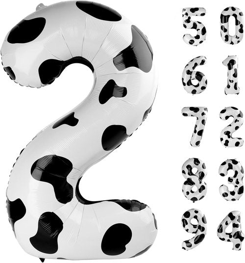 **Cow Print Number 2 Balloon - 40 Inch Second Birthday Decoration | Farm Animal Party Supplies**