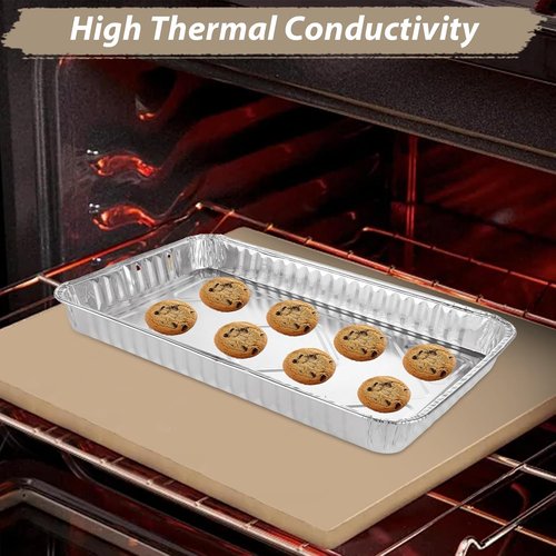 CYEAH Cookie Sheets - 50 Pcs Durable Nonstick Aluminum Foil Pans | 12.6 x 8 in for BBQ & Camping