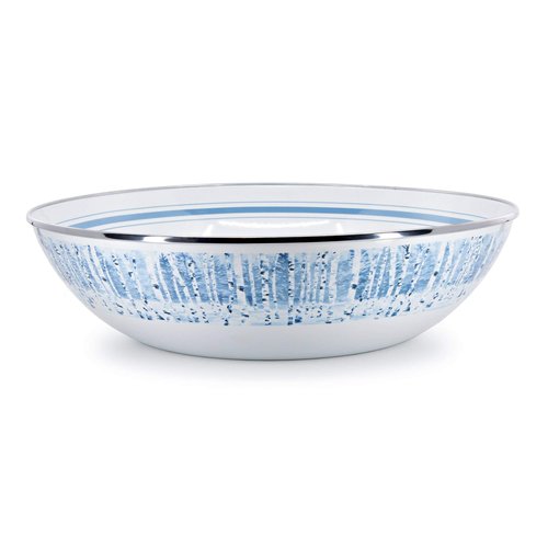 Golden Rabbit Enamelware Catering Bowl, 5 quart, Aspen Grove