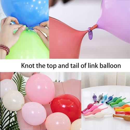 IN-JOOYAA 6-Inch Baby Pink Latex Quick Link Balloons - 100 Pcs for Party Decorations