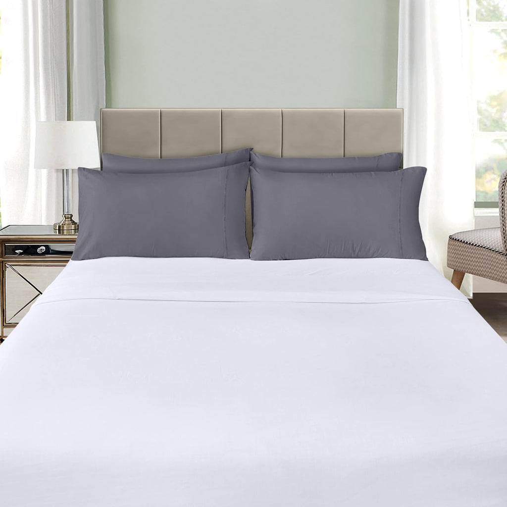 Utopia Bedding Queen Pillow Cases - 4 Pack | Soft Brushed Microfiber | Fade Resistant 20x30 Inches - Grey