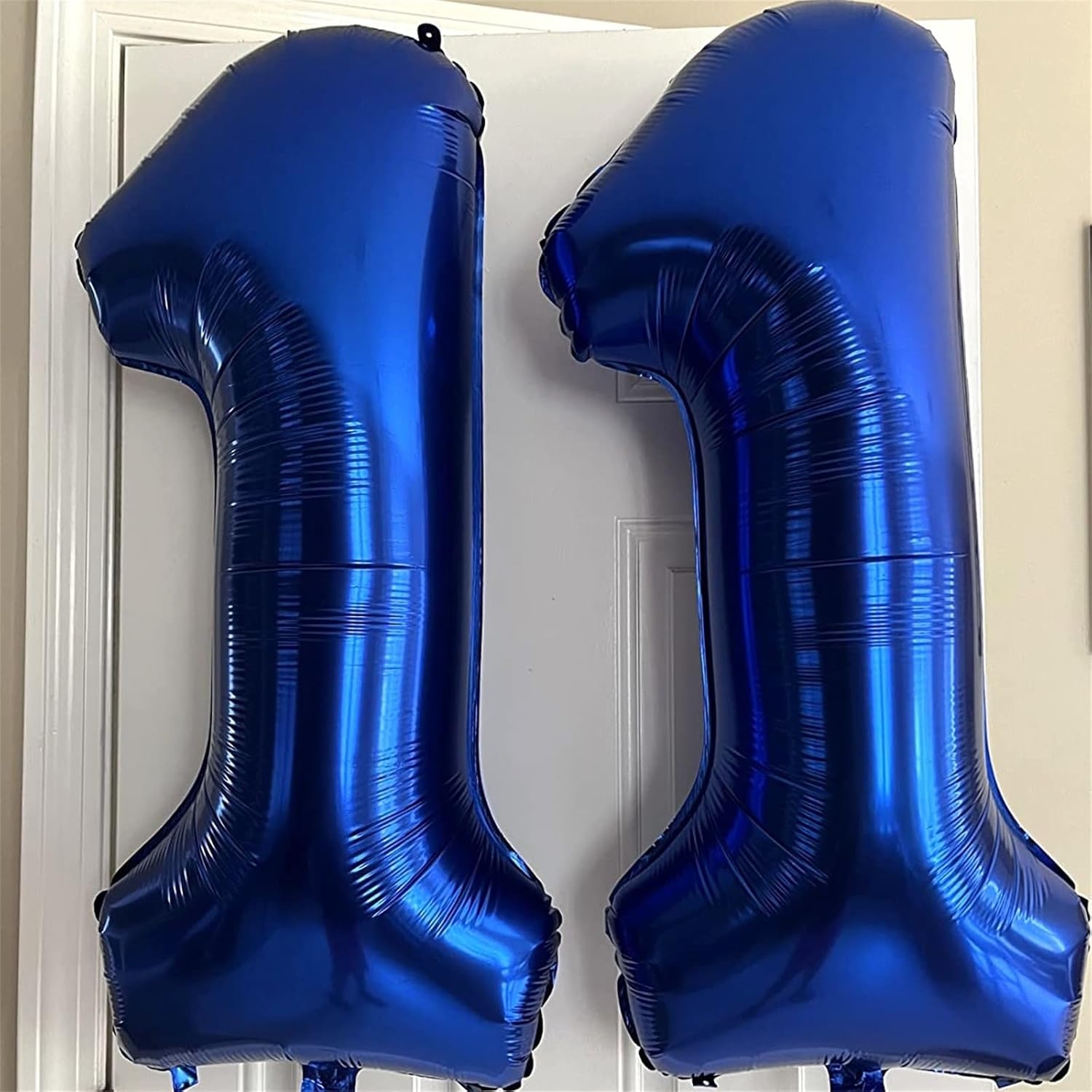 Number 1 Balloons by [Brand Name] - 40 In Navy Blue Foil Helium Balloons for 1st & 10th Birthday Celebrations