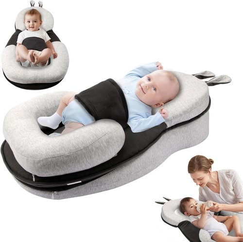 Baby Lounger by [Brand Name] - Dual-Function, Removable & Machine-Washable Pad | Lightweight & Portable