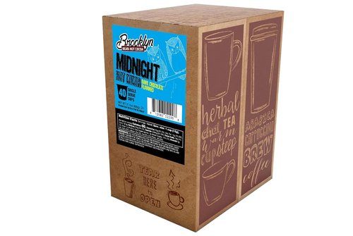 Brooklyn Beans Hot Cocoa Pods - Midnight Dark Chocolate, Compatible with 2.0 K-Cup Brewers | 40 Count