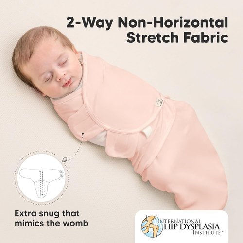3-Pack Organic Baby Swaddle Sleep Sacks | Soft & Snug Swaddles for Newborns 0-3 Months (Angelic, OS)