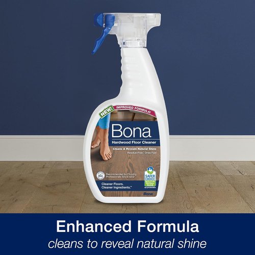 Bona Ultimate Hardwood Floor Care Kit - Pivoting Mop, Cleaning Solution & Refill, Microfiber Pads for Polishing