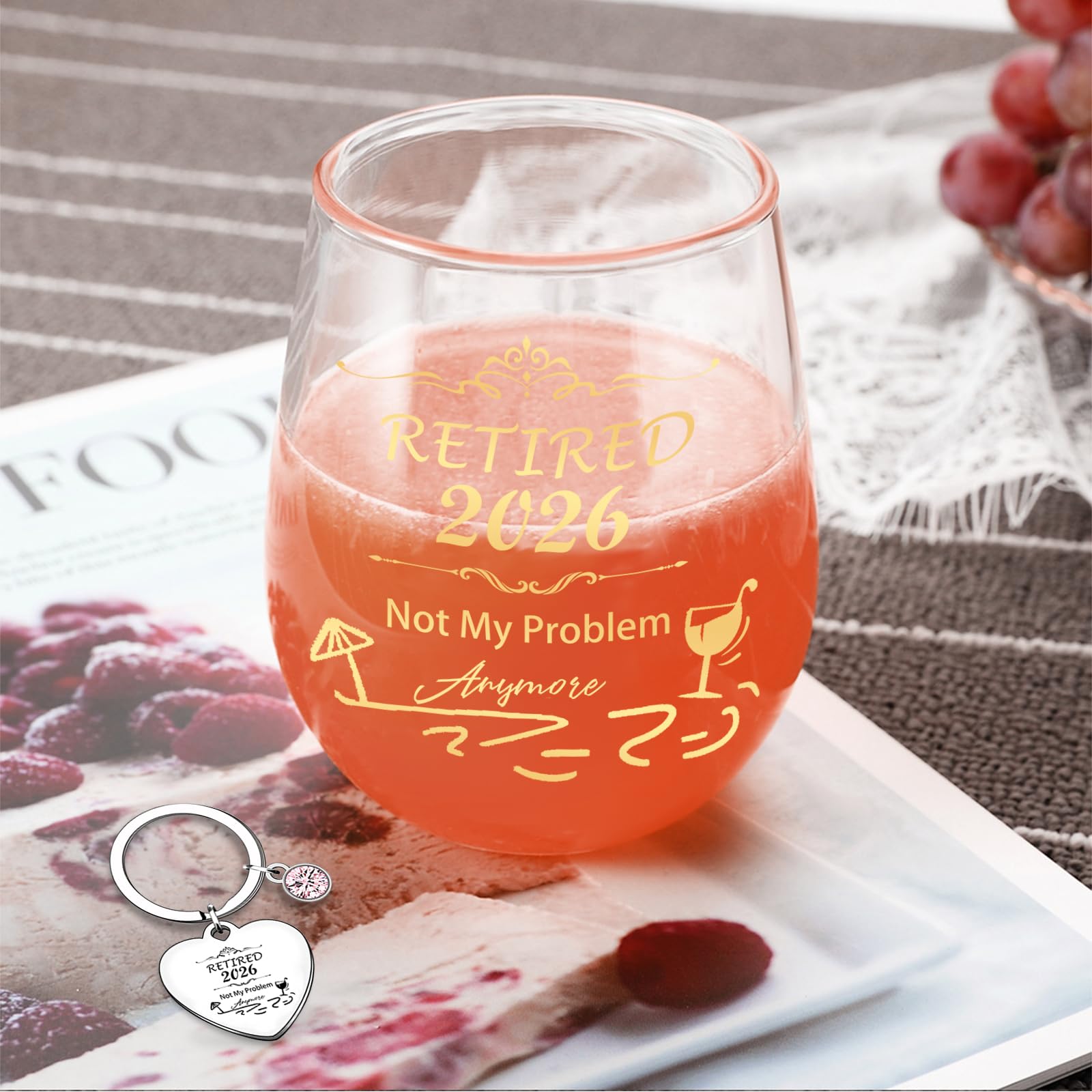 Best Retirement Gifts for Woman Men 2026 Thank You Leaving Gifts Retired Farewell Gift for Coworkers Colleagues Stemless Wine Glass Cool Retirement Good Luck Gift Happy Retirements Party Decorations