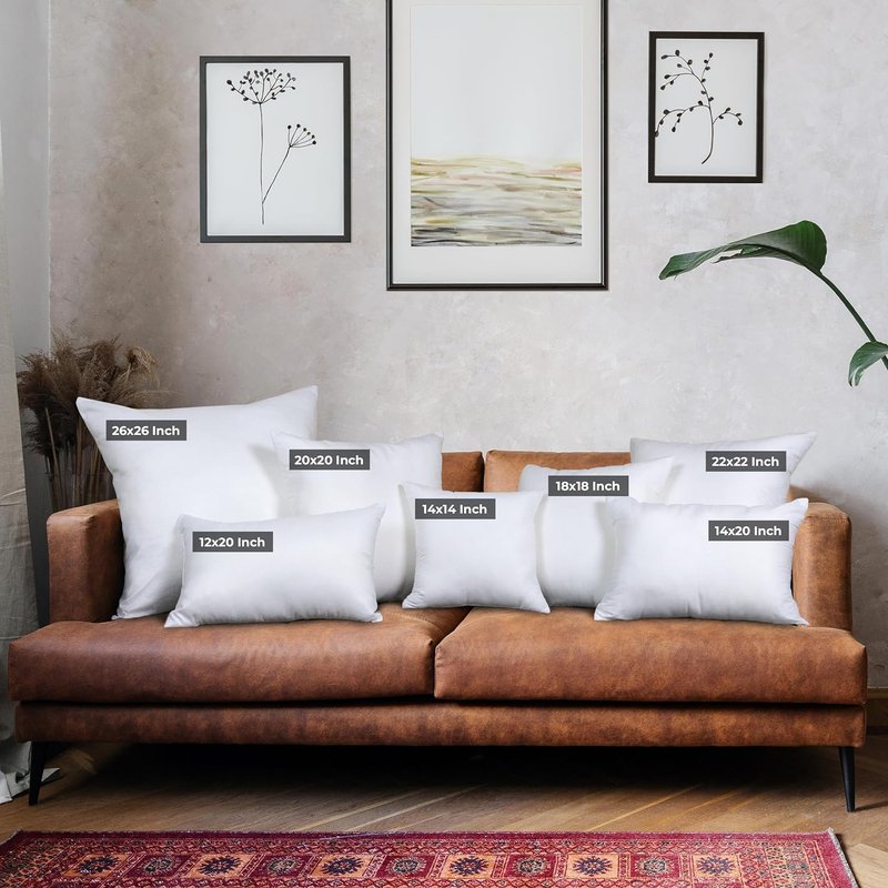 Utopia Bedding Throw Pillows (Set of 1, White) – 26 x 26 Inches Down Alternative Pillows for Bed, Sofa, and Couch - Fluffy Decorative Stuffer Pillow for Indoors & Outdoors