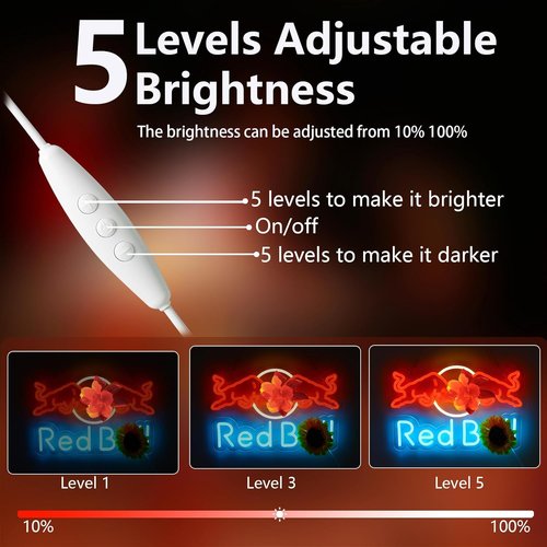 JFLLamp Neon Signs - Vibrant Wall Decor for Man Caves, Restaurants & Offices | 16.1" x 9.8" (Azure, Red, White)