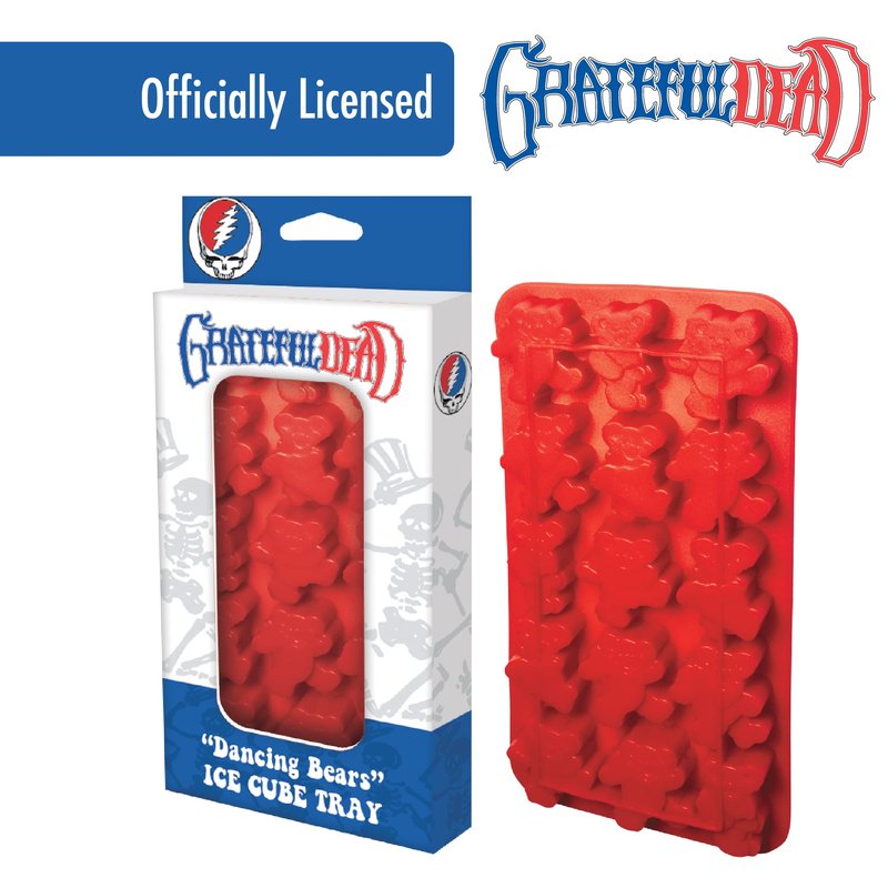 ICUP Grateful Dead Ice Cube Mold Tray | Freezer Bar Items Shapes & Trays | Rock Specialty Molds | Officially Licensed Blue 8.5 x 4.5 x .9