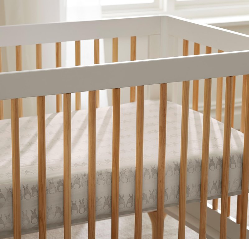 Boll & Branch Signature Hemmed Fitted Baby Crib Sheet for Boys and Girls - One Size, White - Toxin-Free, Soft, Sateen 100% Organic Cotton - Top-Stitched Elastic Band, Secure Fit for Standard Cribs